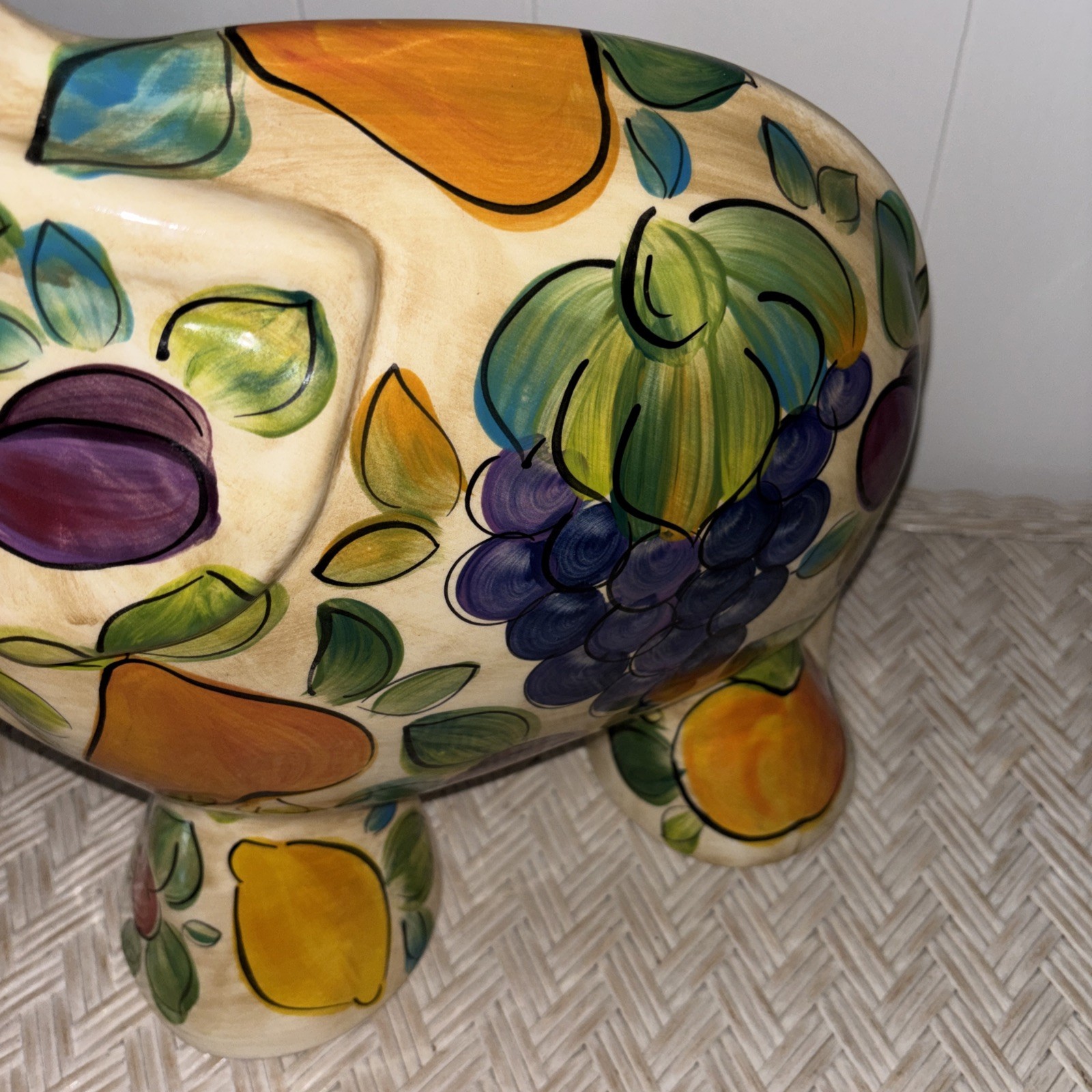 Turov Art 1999 Large Ceramic Limited-Edition Elephant Signed 14″H x 17″W