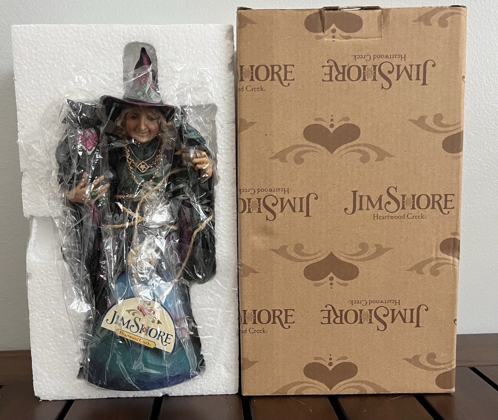 Jim Shore Witchful Thinking Witch Cat Crow 2013 Halloween Figurine 4034433 Rare
