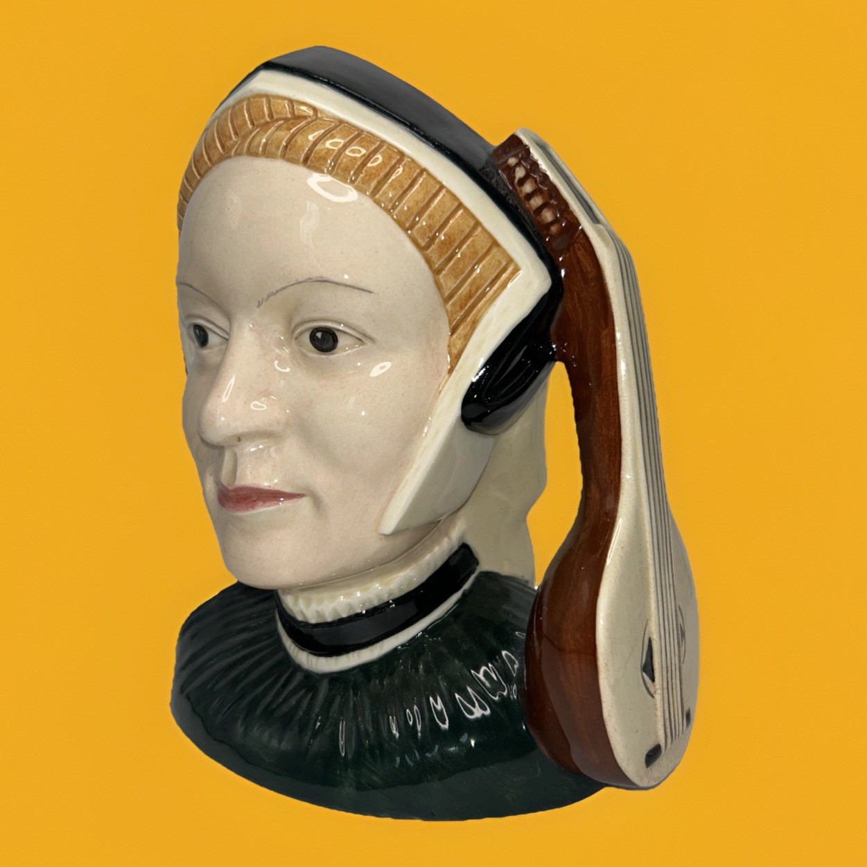 Vtg Royal Doulton Jane Seymour D6646 Large Character Jug Mandolin Handle 1978