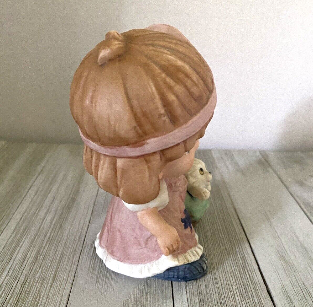 Vintage Homco LITTLE BOY AND GIRL DOG And CAT #1439 Porcelain Figurines 5” High