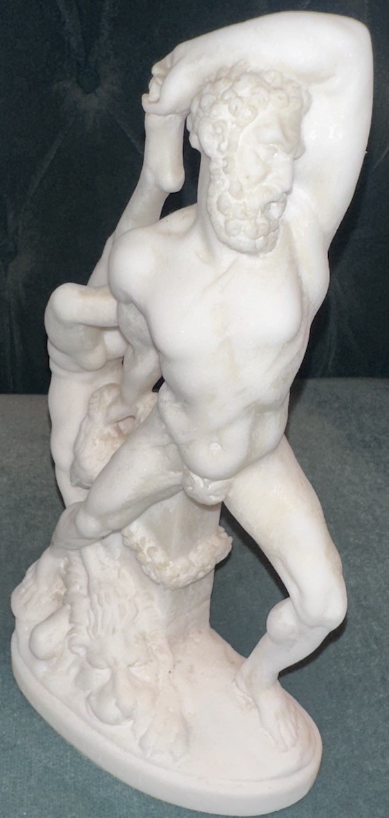 Vintage Hercules Throws Lichas Statue Sculpture Figurine