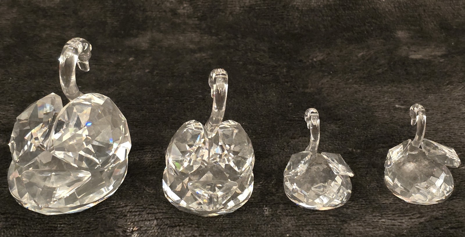 4 SWAROVSKI Beauties of The Lake Crystal Swans