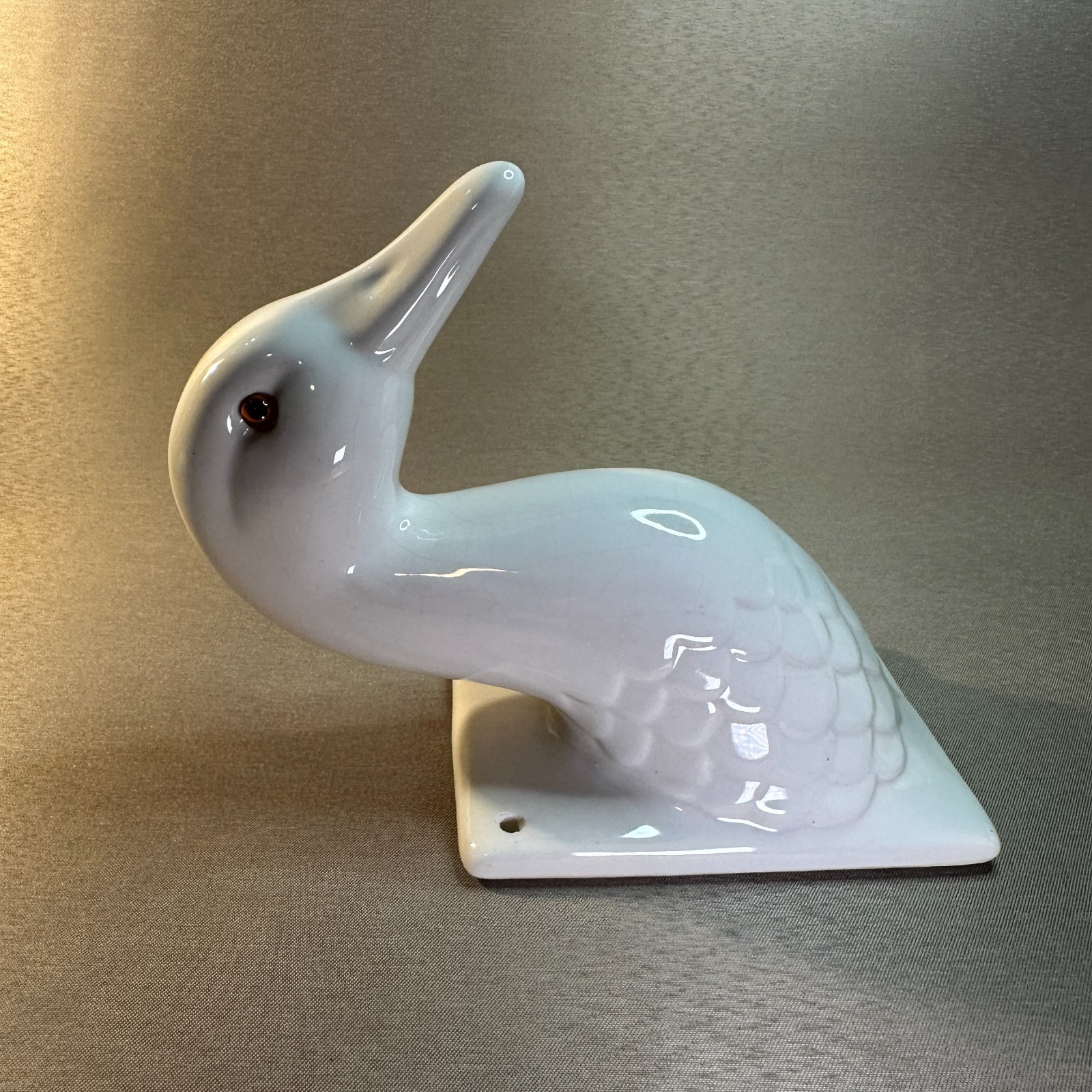 Vtg Ceramic Duck Goose Head Wall Hook Plaque Farmhouse Kitchen Decor 1970s