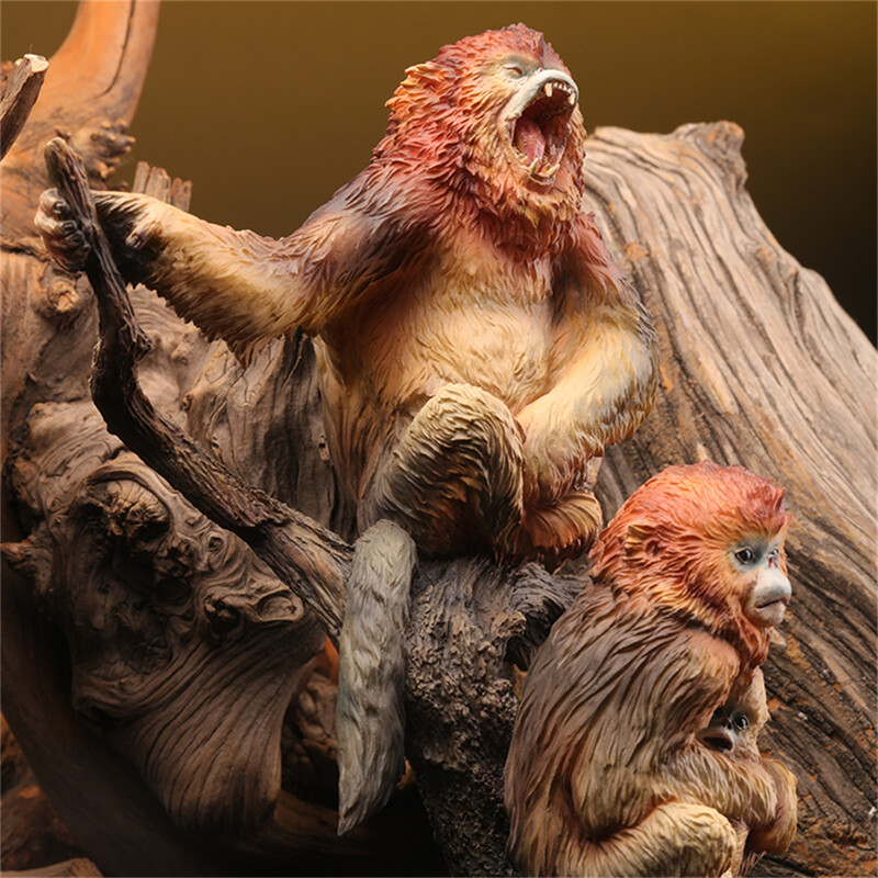 Manas Studio 竹内信善 Snub-Nosed Monkey Limited Animal Statue Resin Painted Model