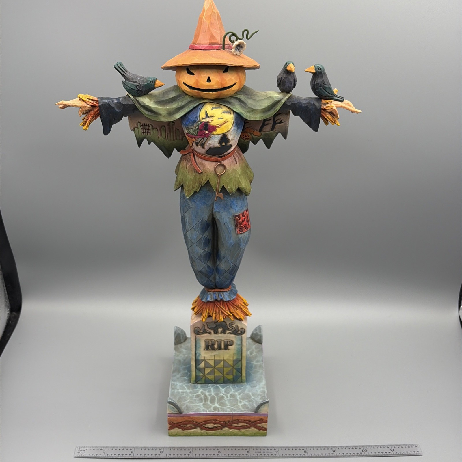 Jim Shore 2007 Scarecrow Graveyard Guardian 15″ Figurine 4007928 *AS IS*