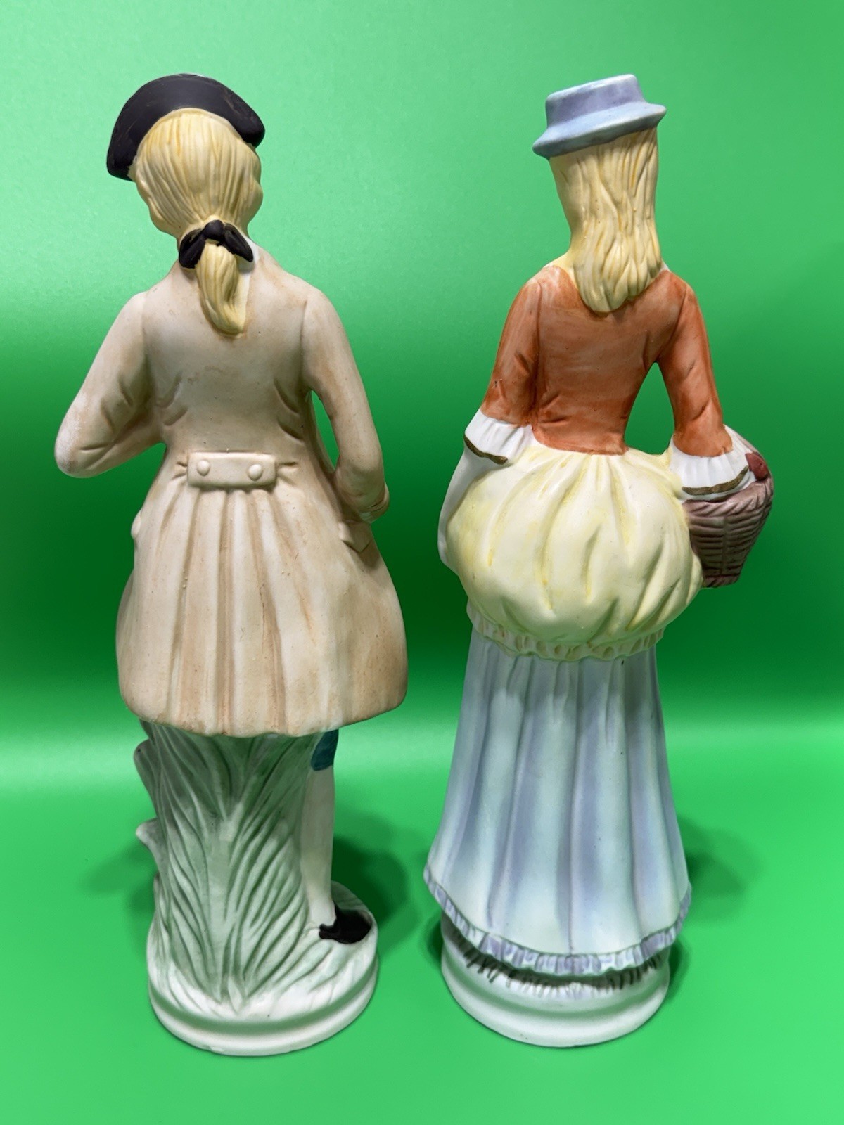 Flambro Colonial Couple Porcelain Figurines Set Taiwan Vintage Man Woman Decor