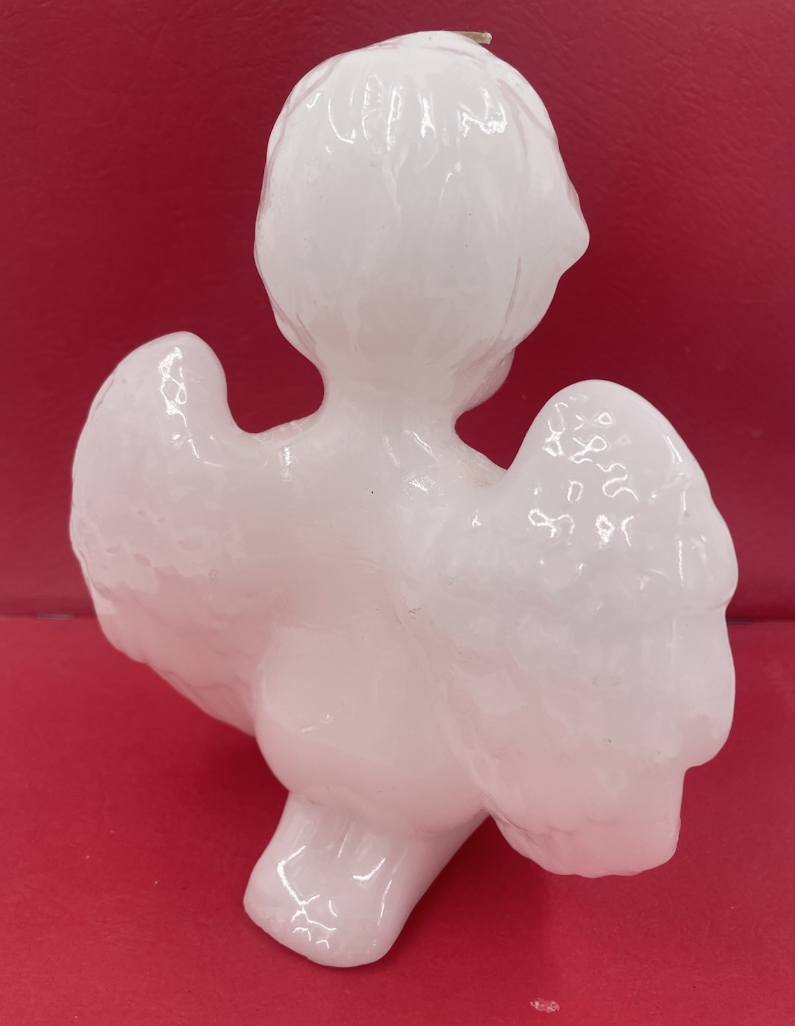 Prayer Candle White Angel Cherub Wax The Candle Mill Vermont 6.5” Made In USA