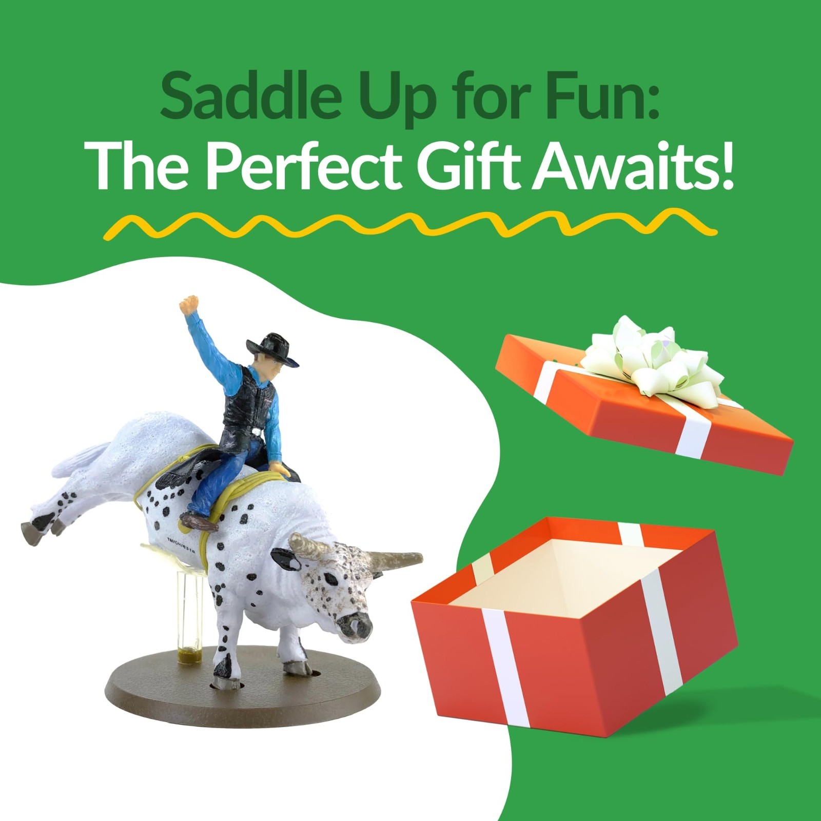 Realistic Bull Riding Figurine – Smooth Operator Collectible Toy for Kids & Adul