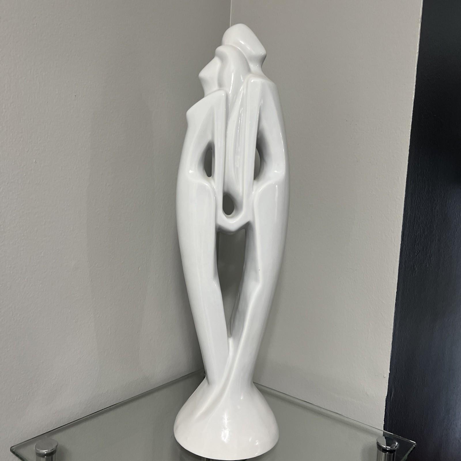Vintage Royal Haeger Man and Woman Rendezvous Art Deco Figurine Statue 20″ Tall