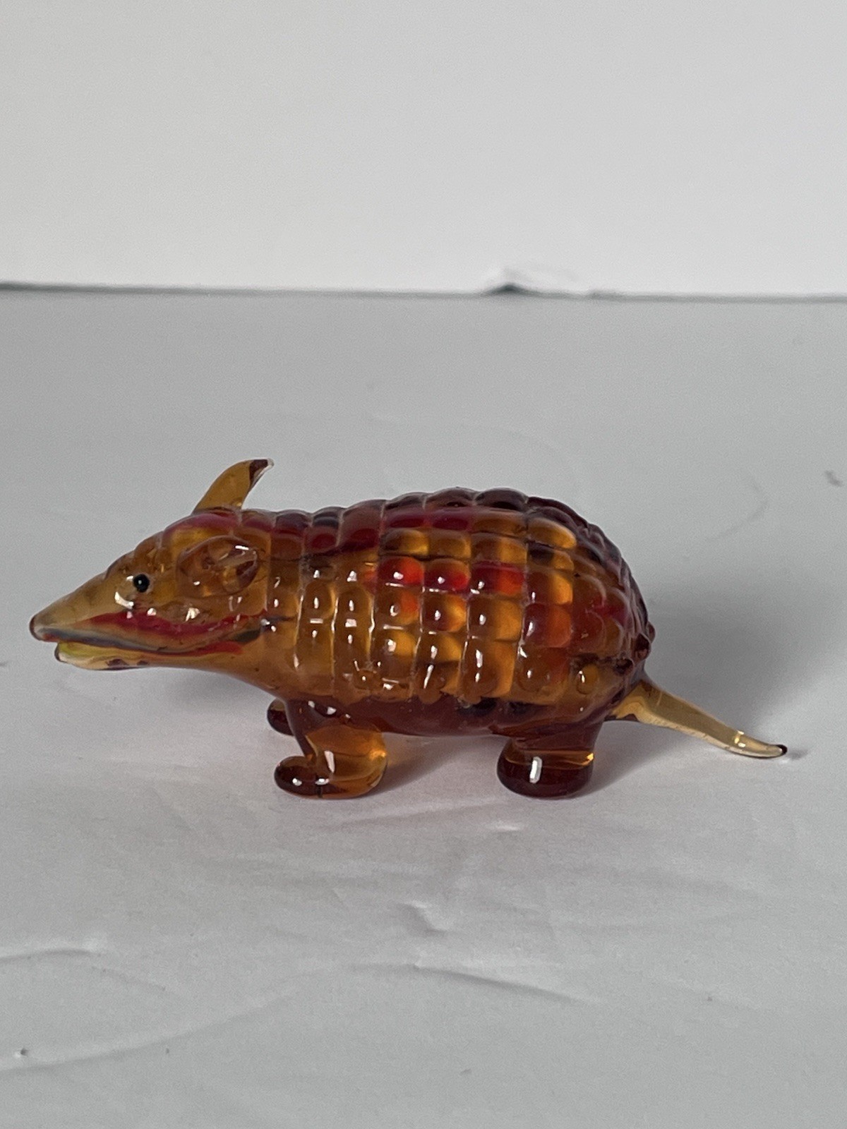 Vintage Fitz & Floyd Art Glass Menagerie Armadillo Figurine
