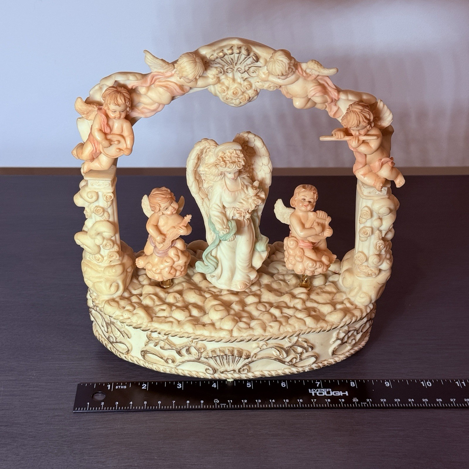 Vintage San Francisco Music Box Co Angel Cherubs Arch “Somewhere Out There”