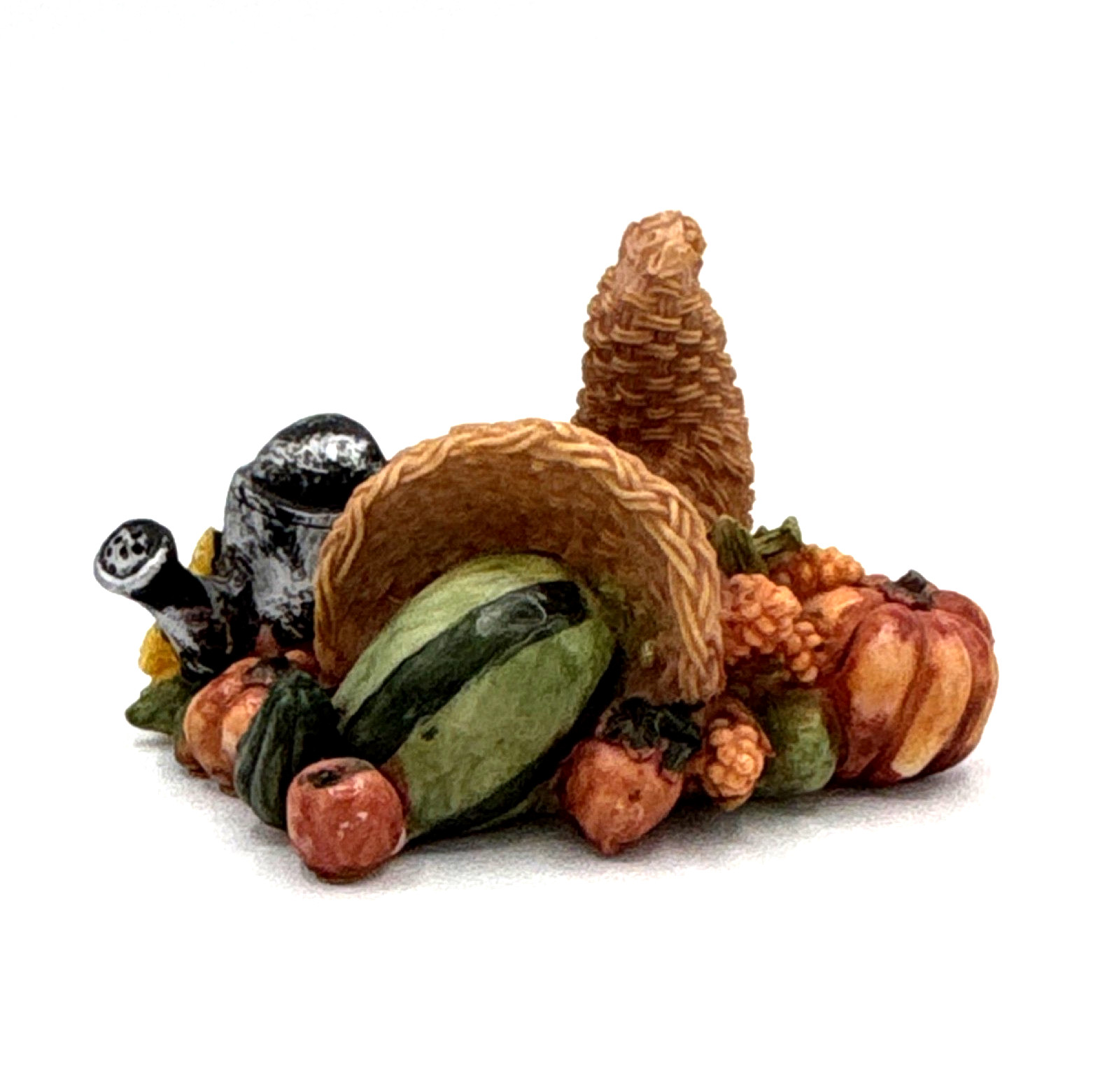 K’s Collection Cornucopia Figurine Harvest Fall Thanksgiving Resin Pumpkin Decor