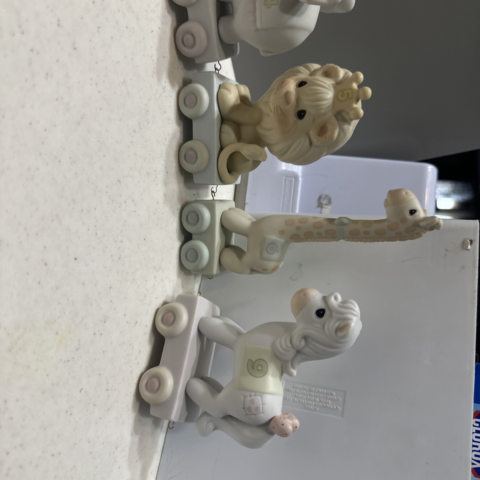 Lot Prescious Moment Youth Train 9 Various Pieces Clown Animals.