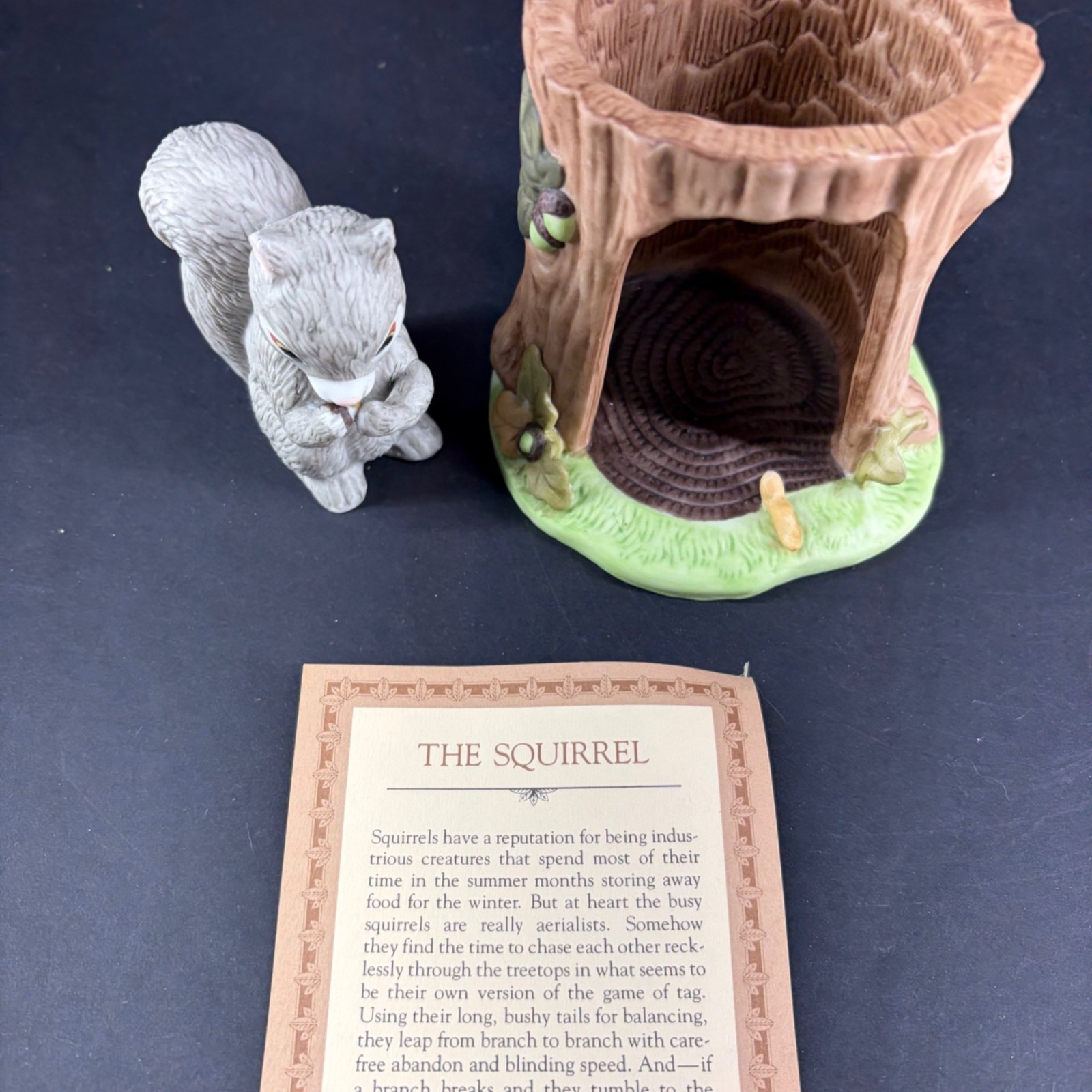 Woodland Surprises Squirrel Jacqueline B. Smith Porcelain Figurine By Franklin M