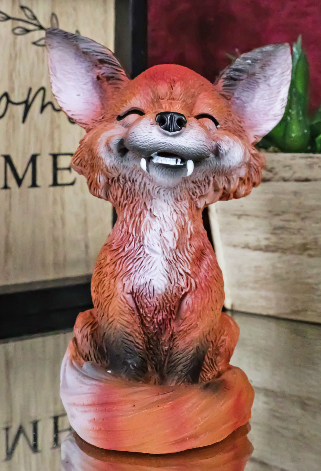 Ebros Sinister Grinning Urban Fox TeeHee Pets Collectible Statue 4.25″ Tall