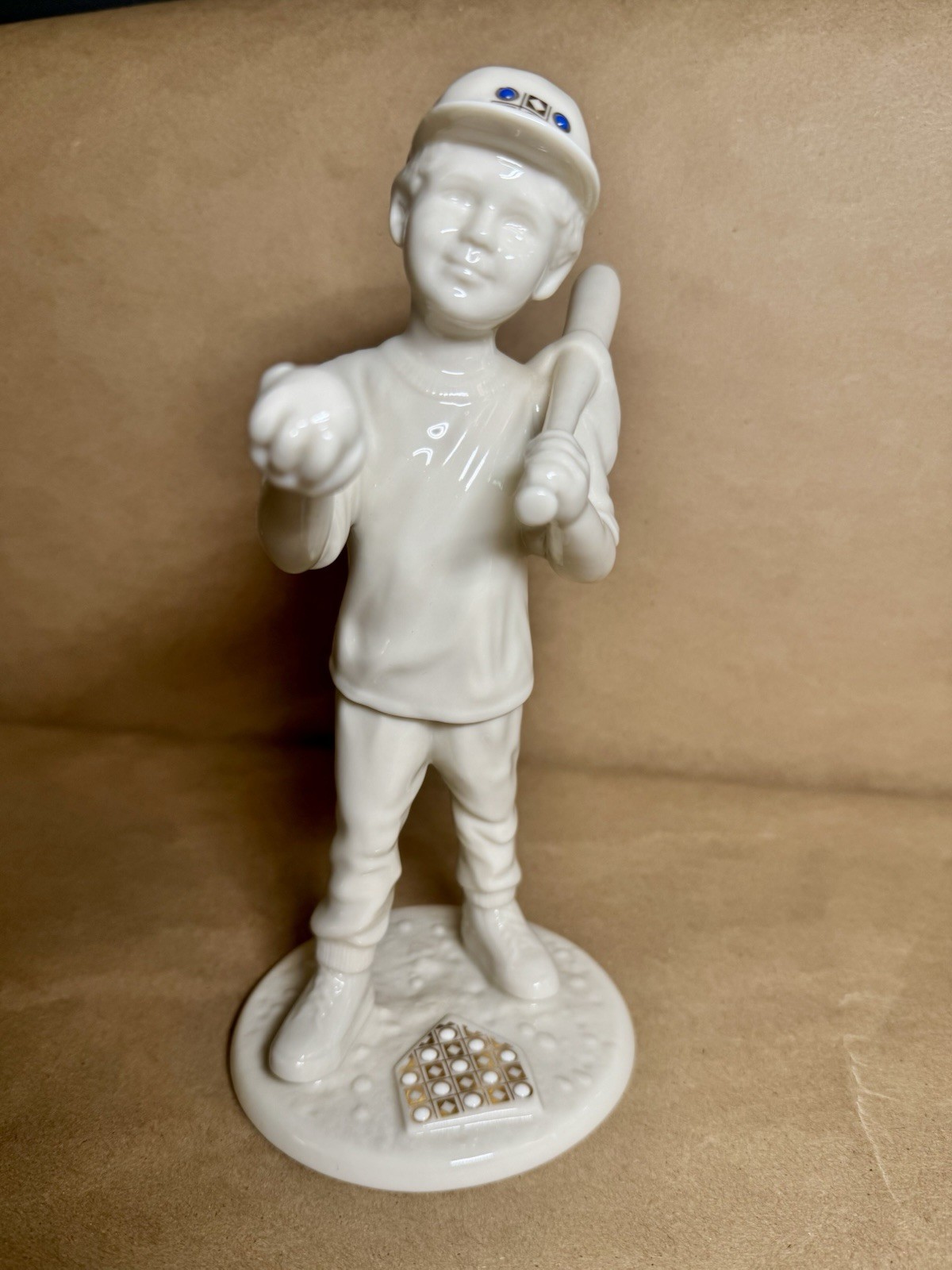 Lenox Porcelain Baseball Player Figurine White 8in Hand Painted 1998
