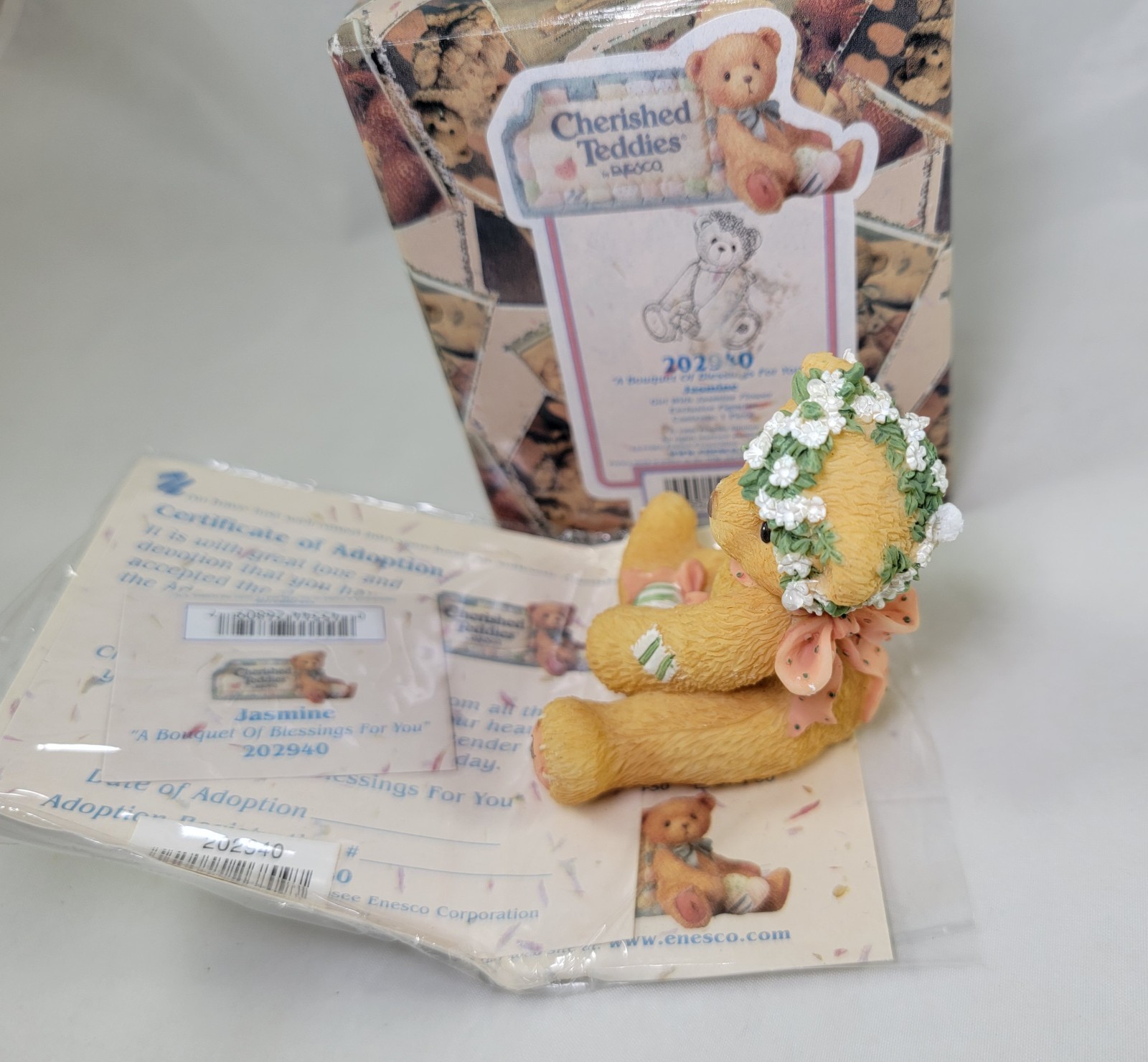 Cherished Teddies Jasmine A Bouquet of Blessings for You 202940 Bear Figurine