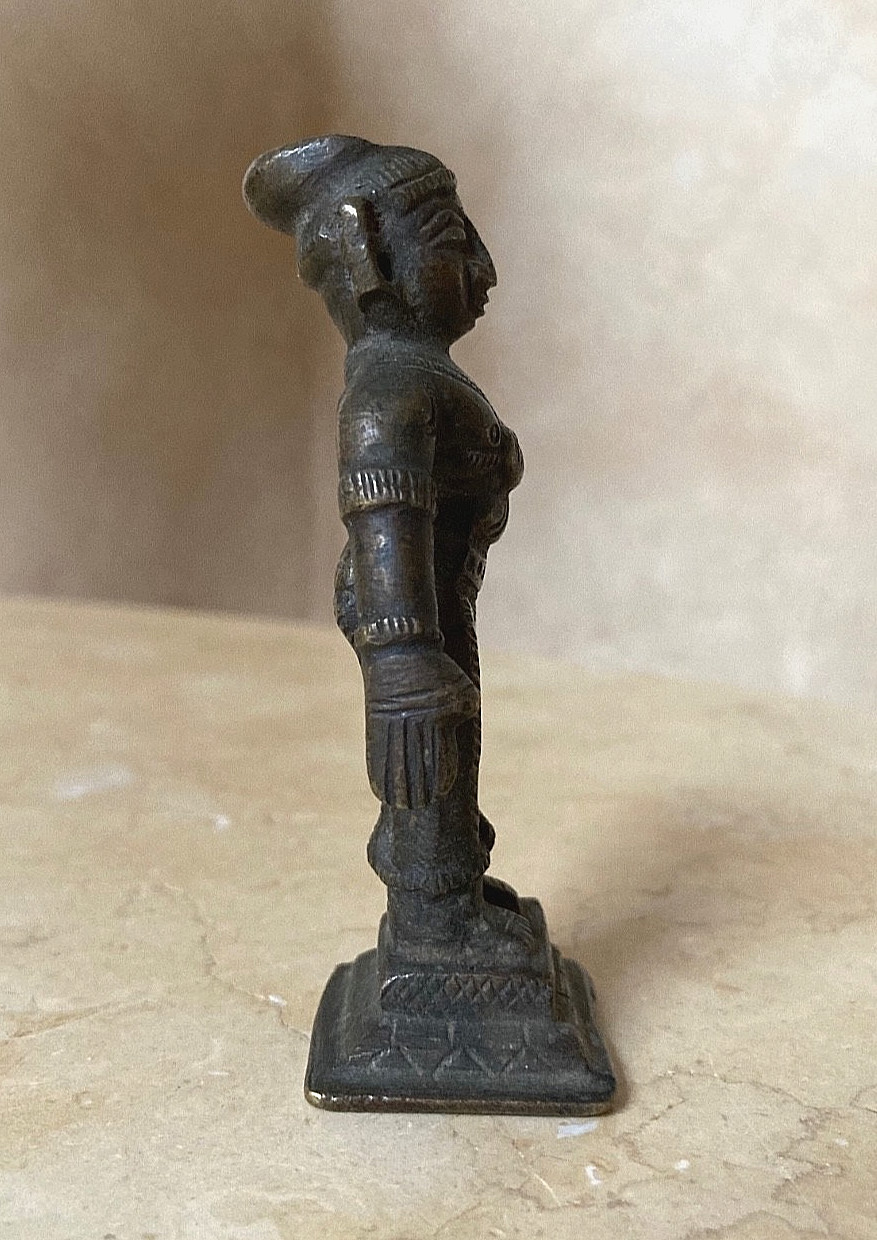 ORIGINAL! ANCIENT INDIAN HINDU DEITY PARVATI BRONZE FIGURINE