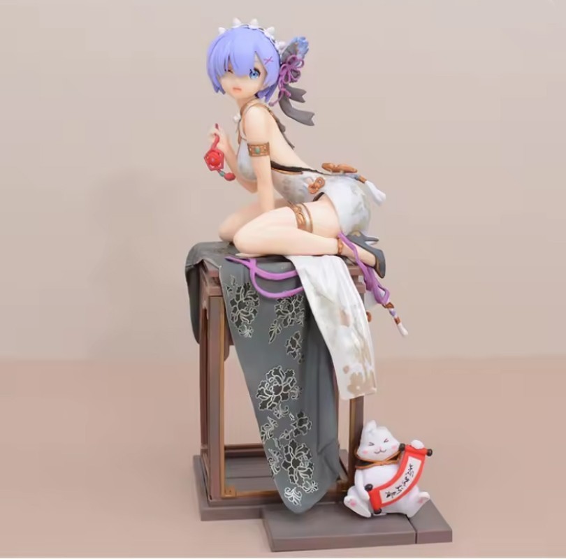 Hot, Anime Rem Cheongsam Ver. PVC 1/6 Scale Figure Statue Toys No Box 20cm