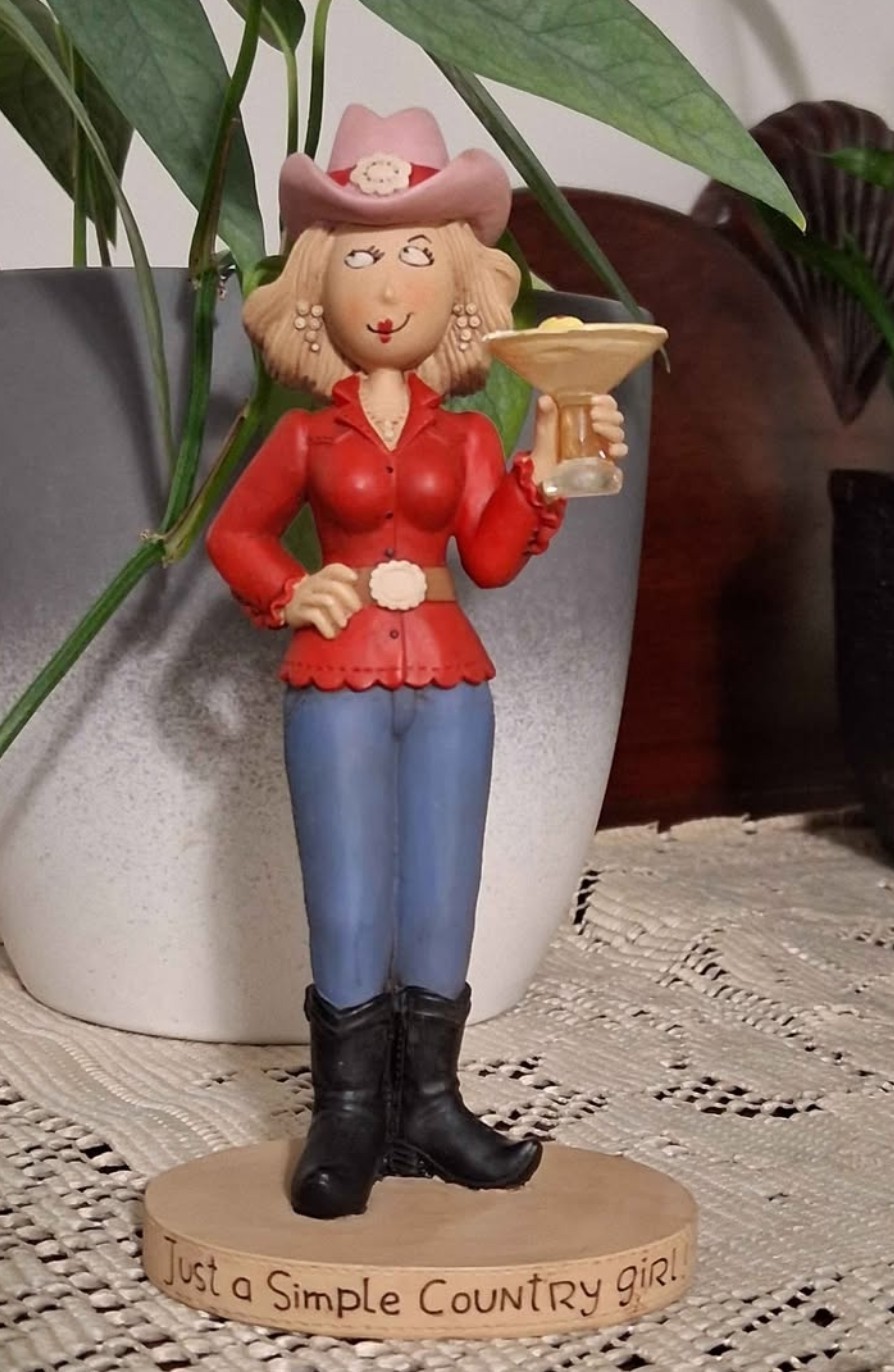 RARE Retired Blossom Bucket Simple Country Girl Figurine by Ronnie Walter