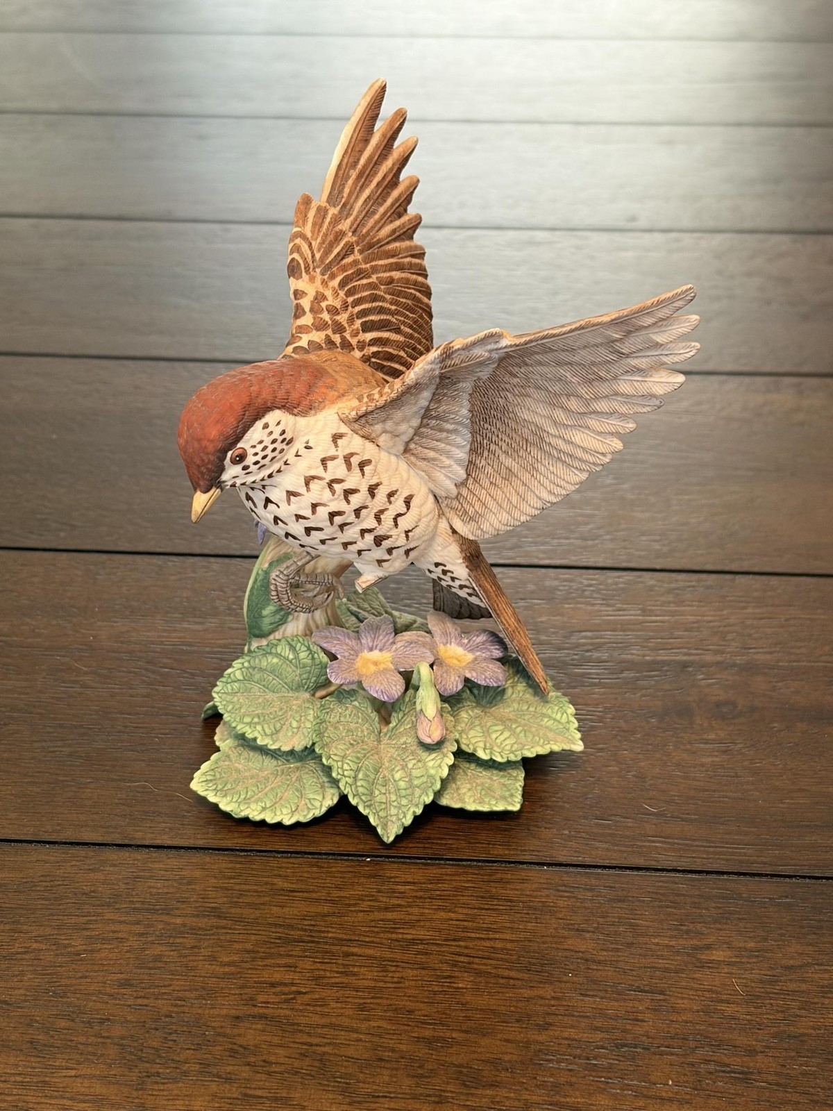 Lenox Wood Thrush Bird Figurine Small Multicolor Porcelain Hand Painted 1995