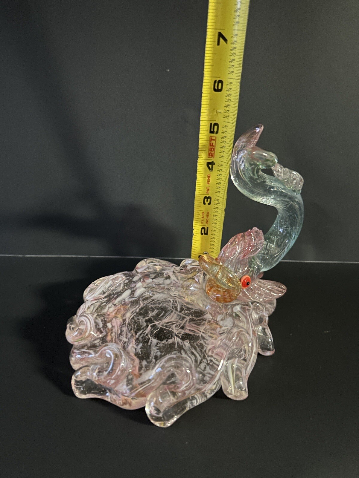 ZBS Czech Bohemian Art Glass Stanislav Halama Koi Fish Figurine Bowl Sculpture