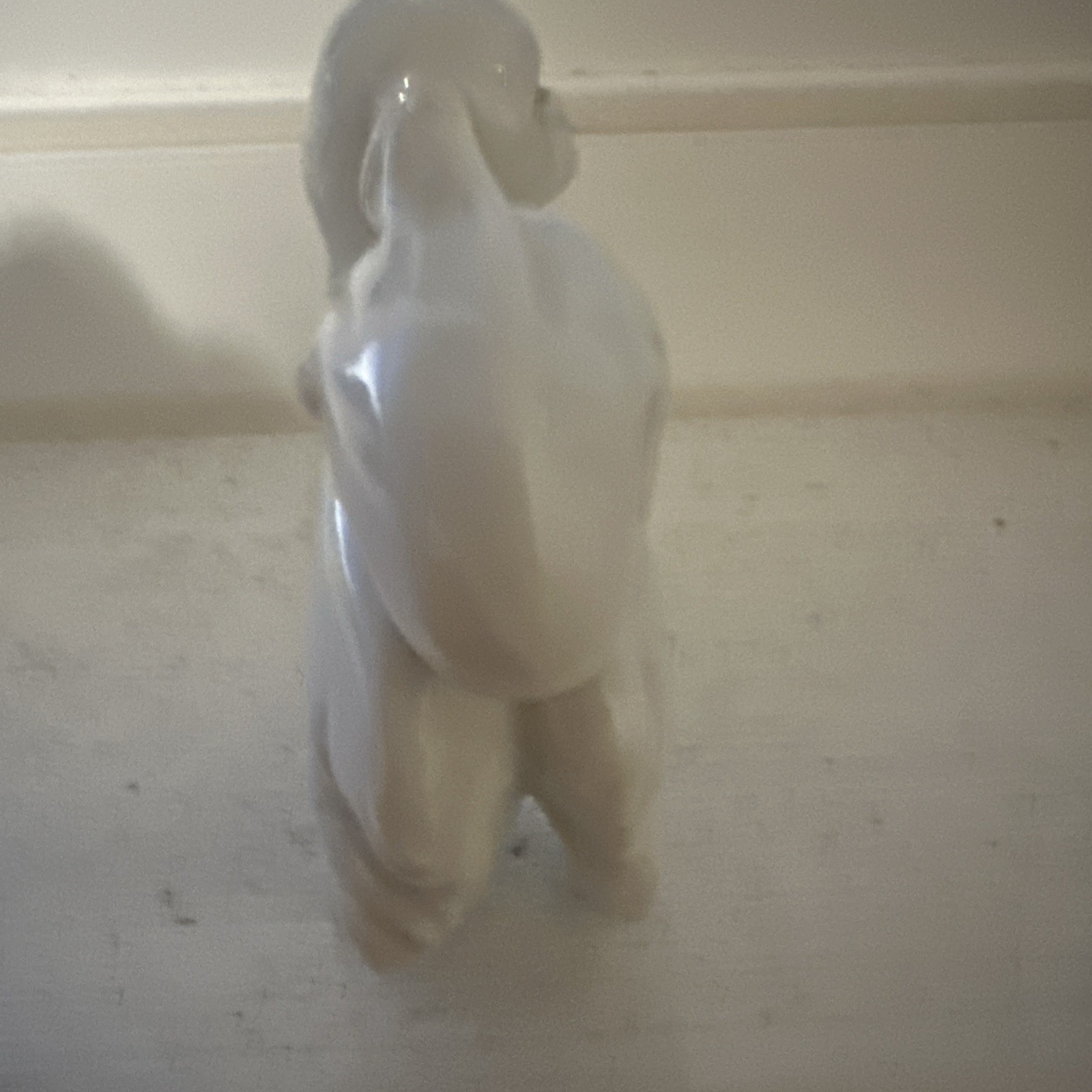 RARE Augarten Wien Vienna Blanc de Chine Porcelain Japanese Chin Pekingese Dog