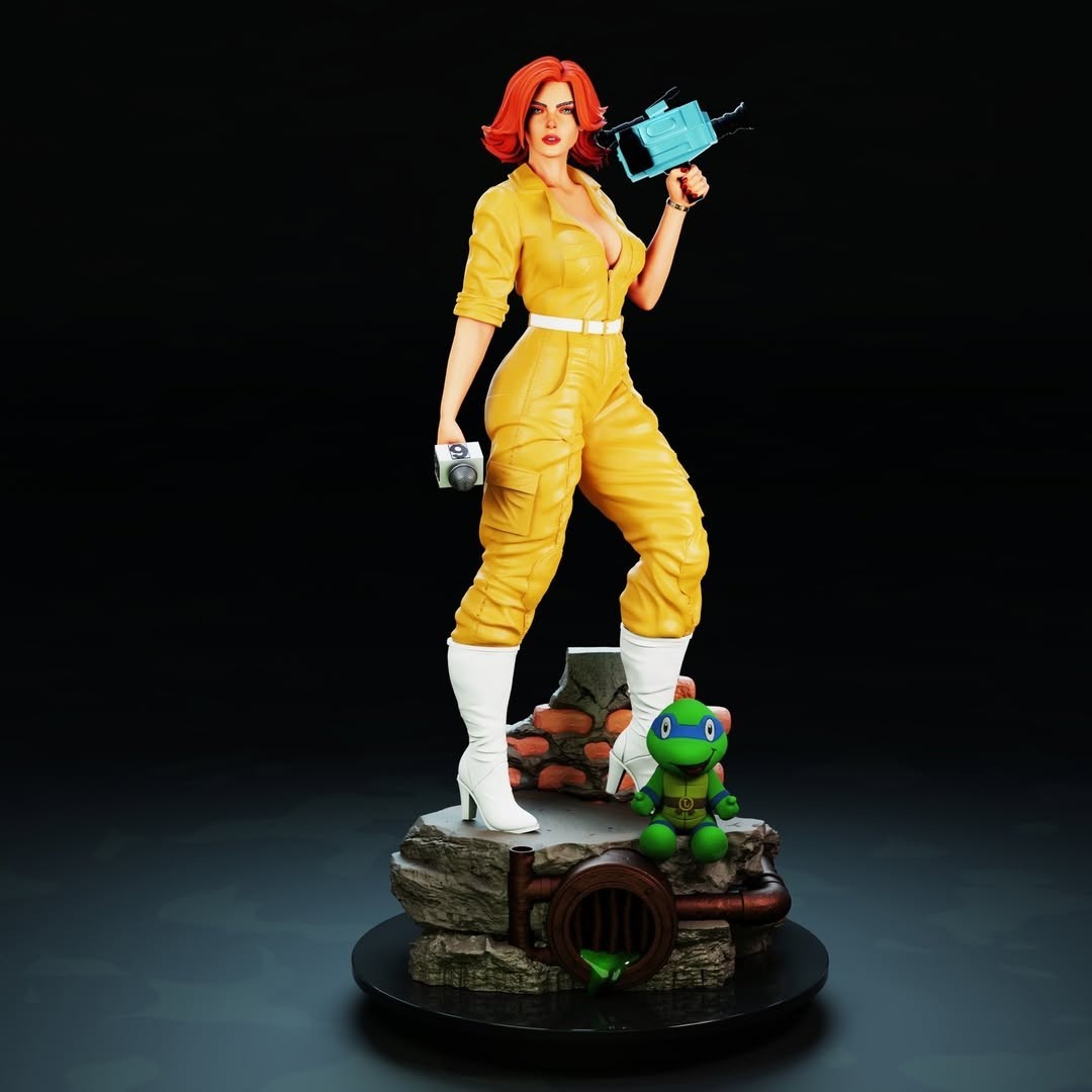 April O’Neil 12K Resin Model Kit Painted 3d Printed DIY Figure