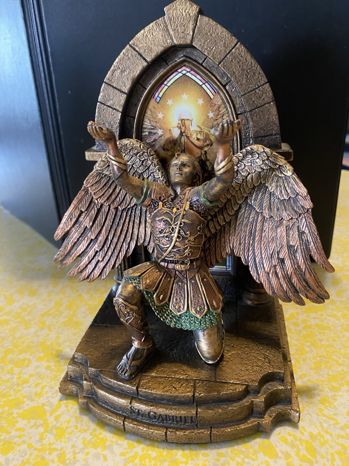 St Gabriel The Power & The Glory Cold Cast Bronze Legacy Bookend-Bradford #1257