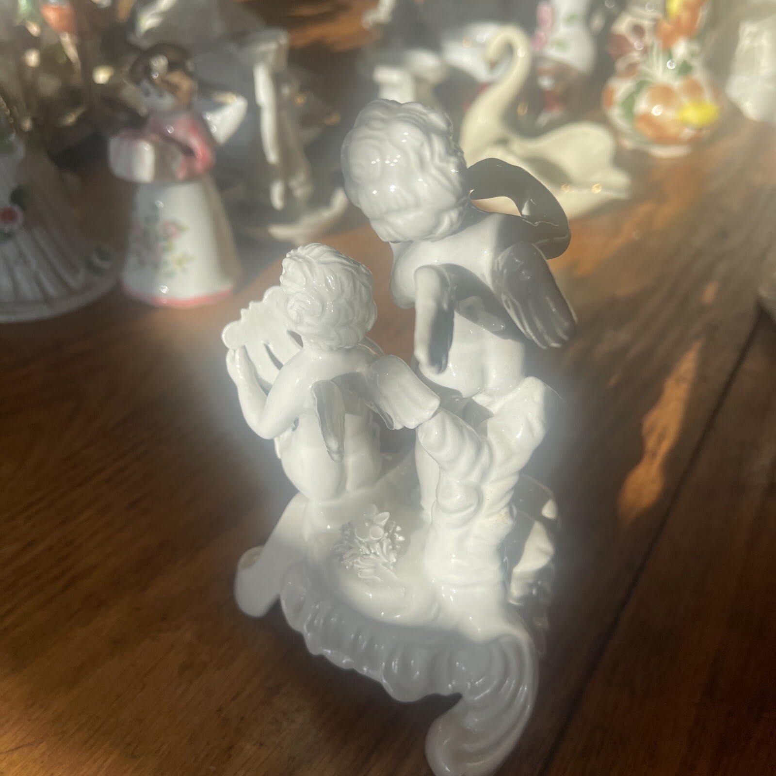Ceramic Cherubs Playing Instruments Made In Italy La Rocca Ceramica Di Bassano