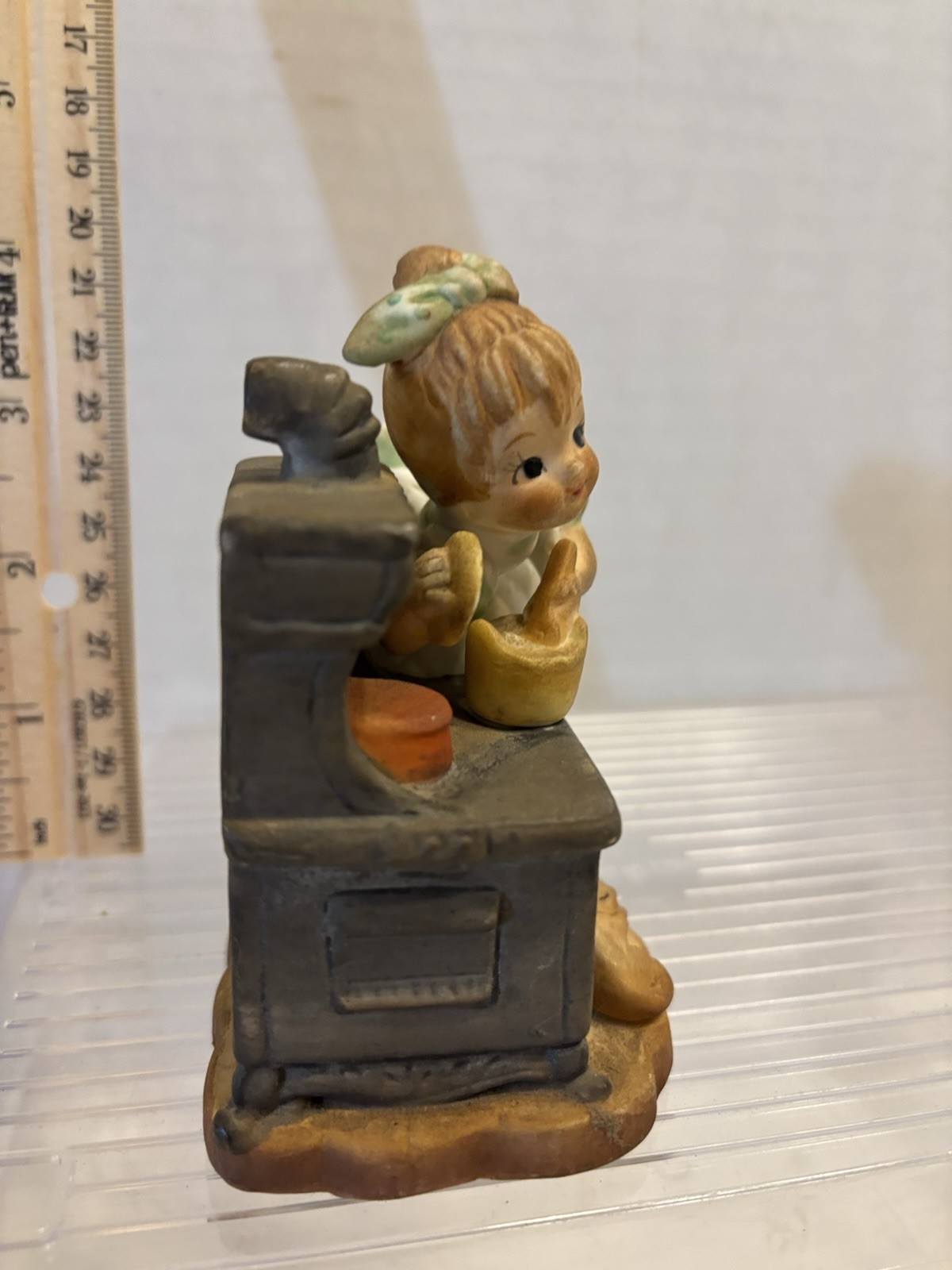 Left on Girl Figurine Cooking On Stove 7136
