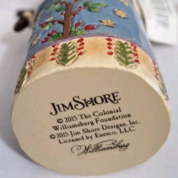 Jim Shore “Williamsburg” 2015 The Colonial Foundation Santa W/ A Wreath Ornament