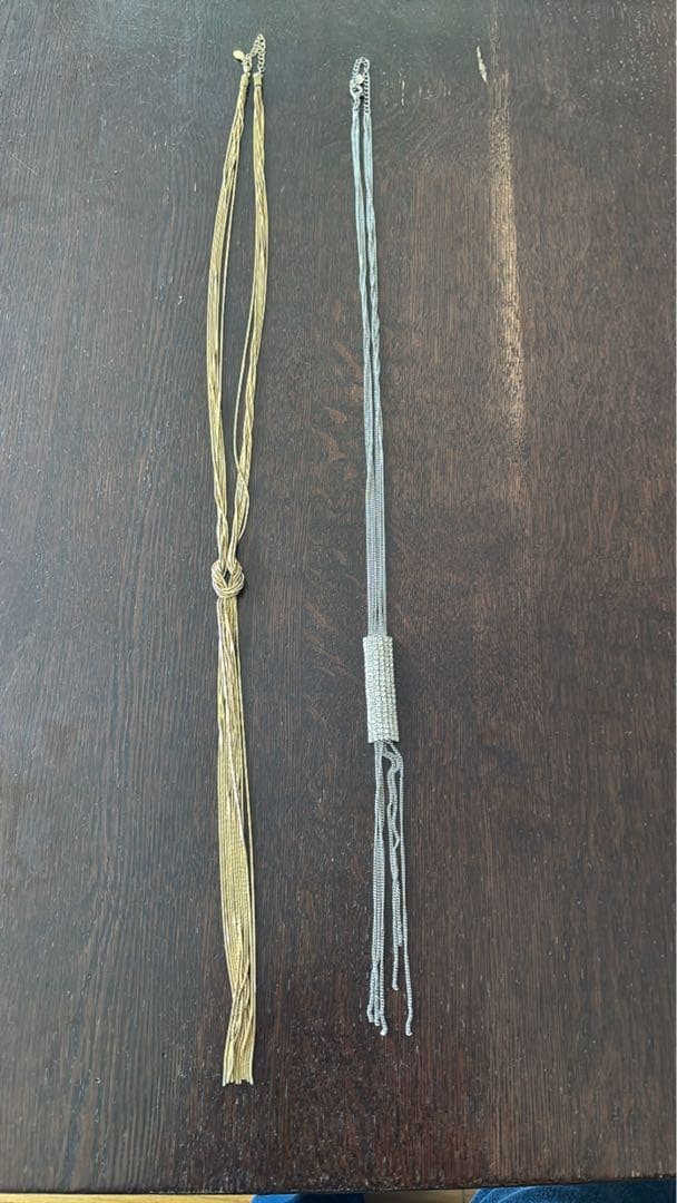 Gold & Silver Necklace Set 2423 in Adjustable Unique Jewelry