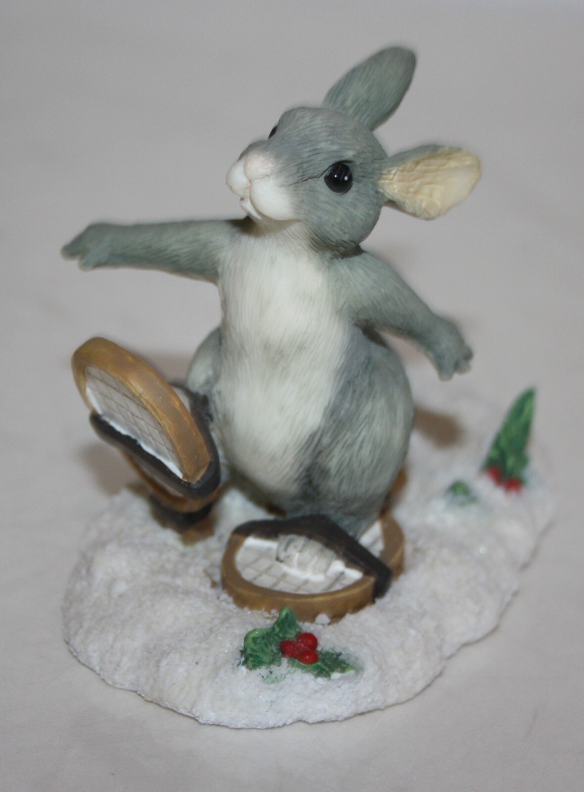 Silvestri Binkey the Bunny with Snow Shoes 4X2X3″ Rabbit Figurine