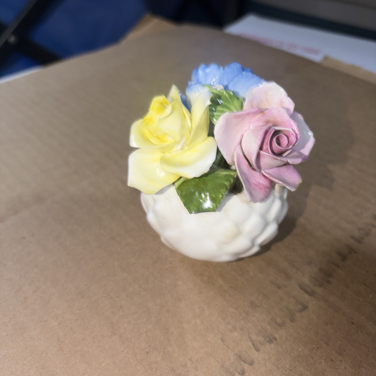 Vintage Radnor Bone China Mini Flowers Hand Made Floral Arrangement England