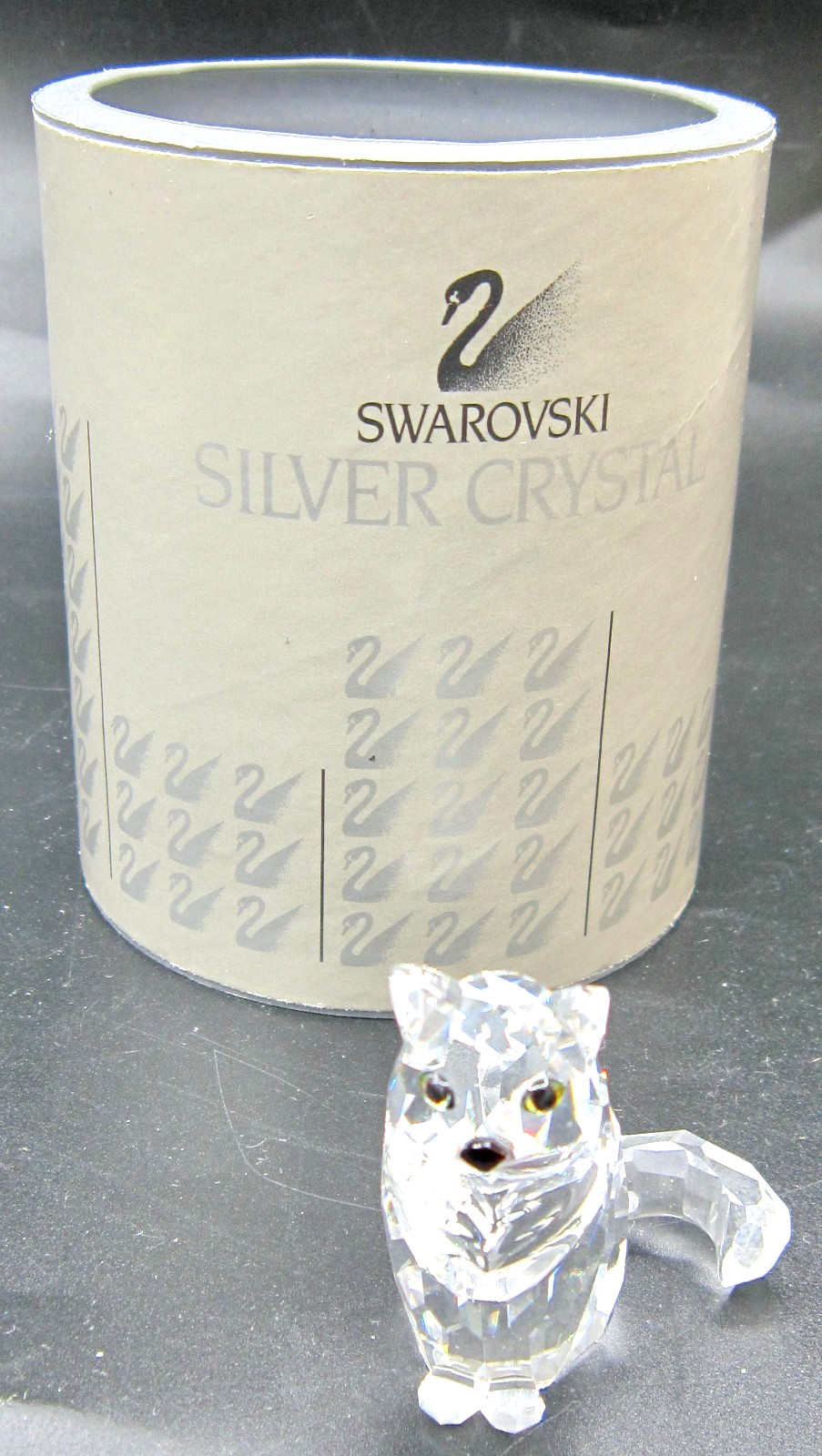 Swarovski Crystal Sitting Cat Figurine 7634 (1.75 In.) w/ Original Box – Austria