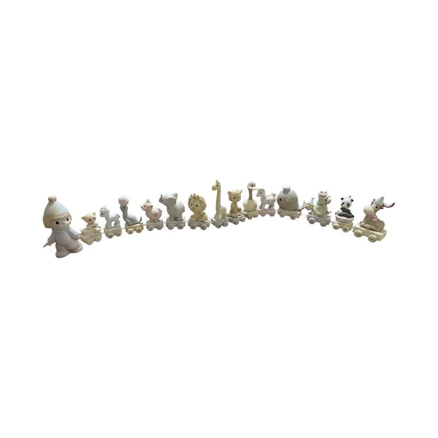 Precious Moments Birthday Train Porcelain Figurines, Boxed