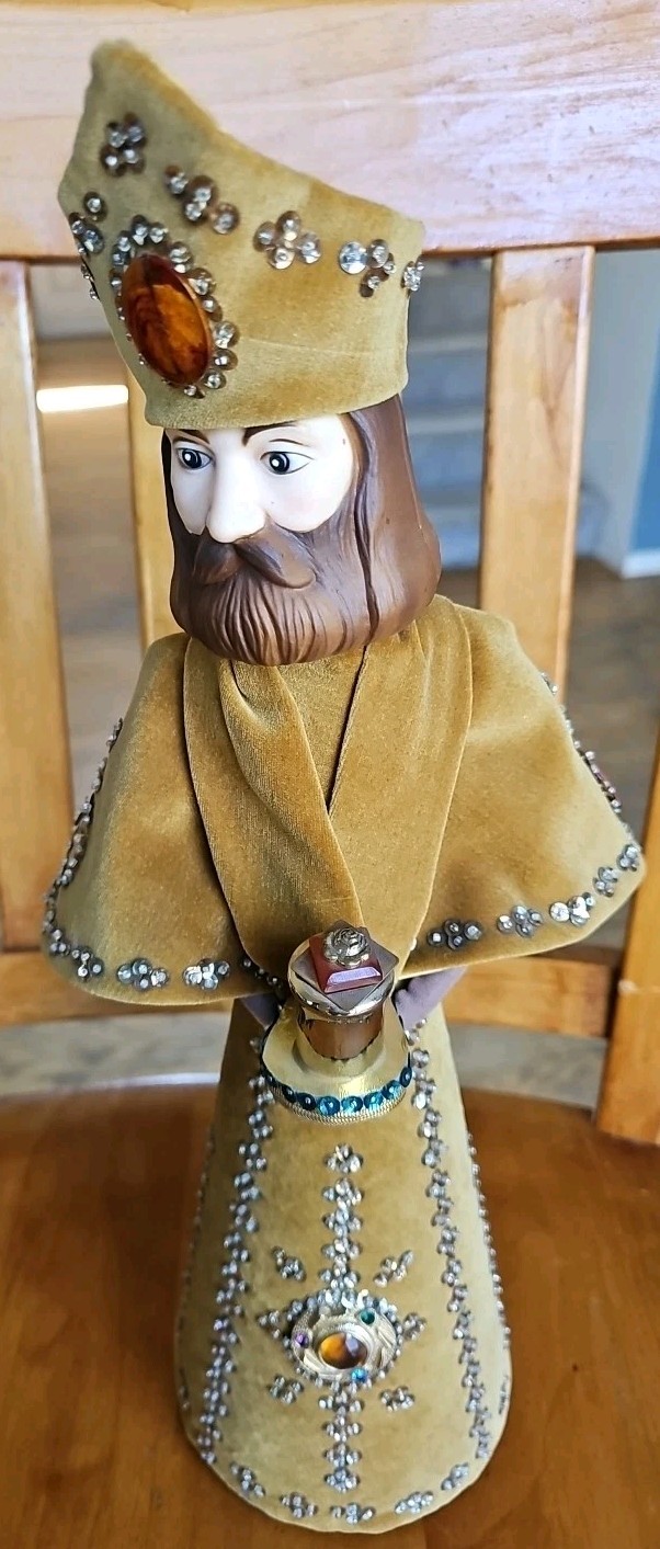 Vintage Three Wise Men Figures 1968 Dexter Thread Mills Great Colors! 14 In H.