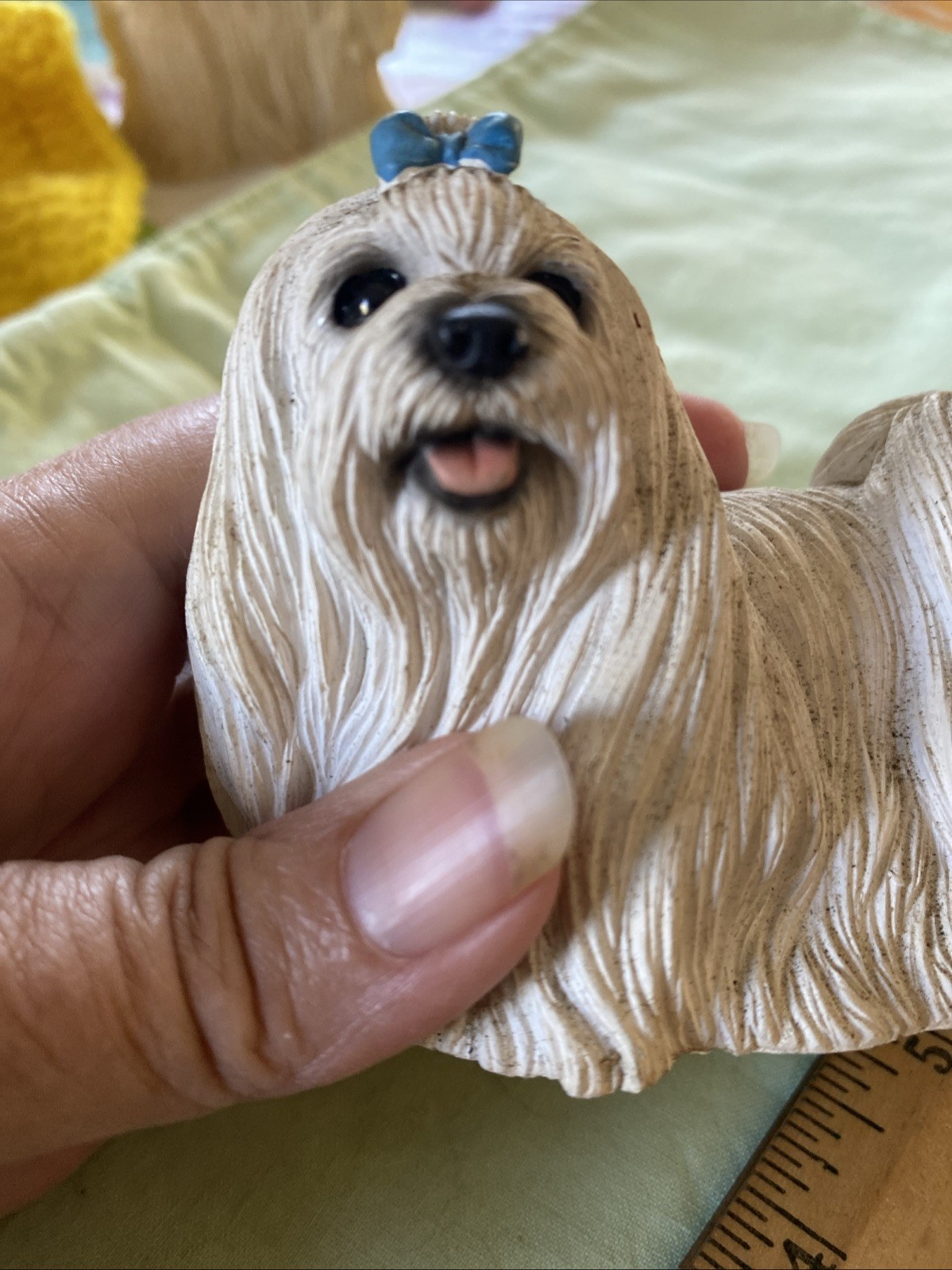 Stone Critter Littles Maltese Dog Statue Made In U.S.A