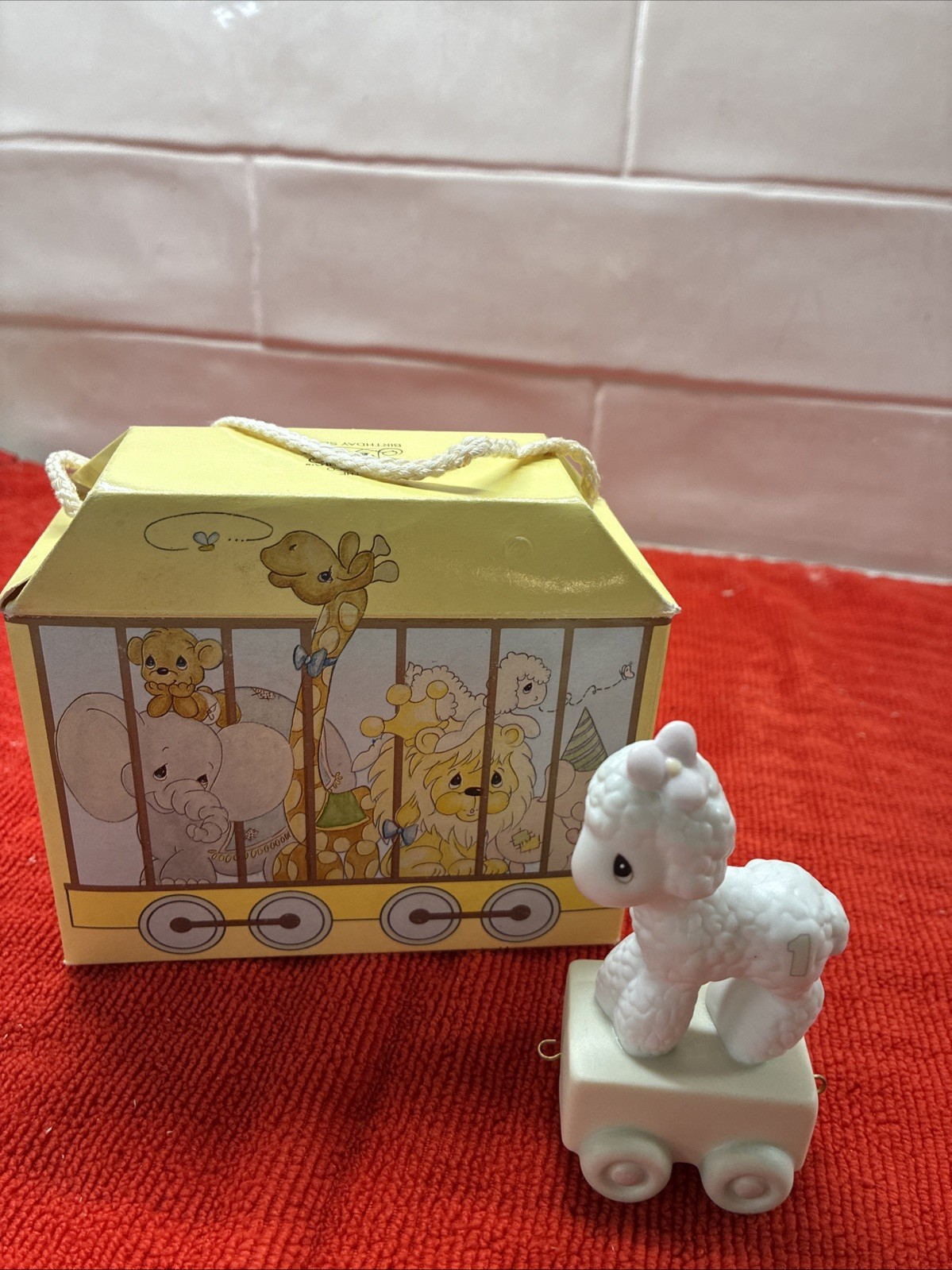 Precious Moments Birthday Train Age 1 “ Happy Birthday Little Lamb” NEW