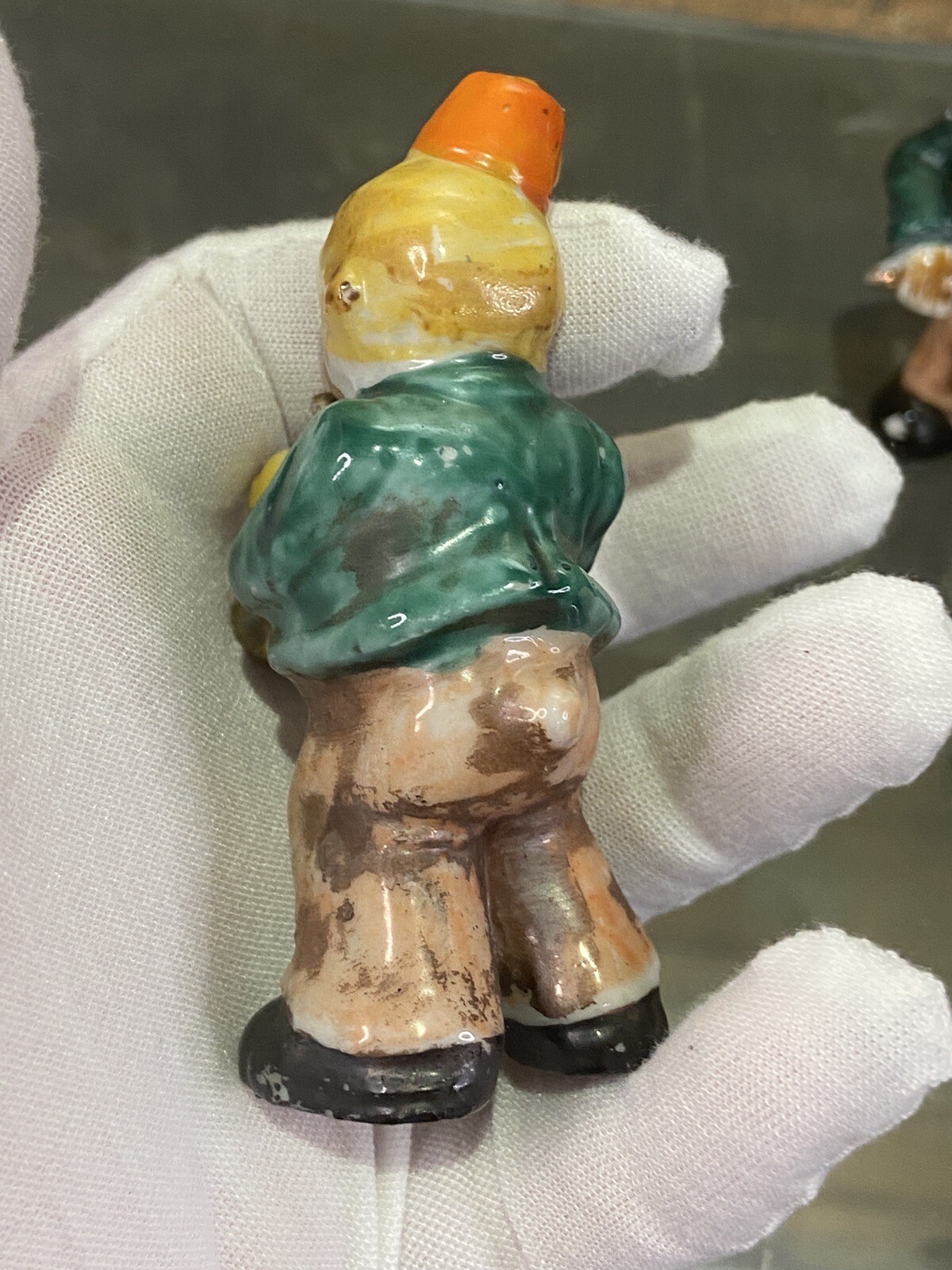 Ceramic Monkeys Playing Instruments Japan Five Total