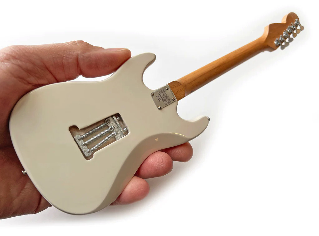 AXE HEAVEN Alex Lifeson Hentor Sportscaster Miniature Guitar Gift