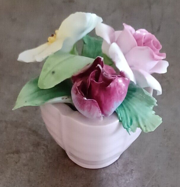 Staffordshire Bone China Flowers Made In England 3.2″ Tall