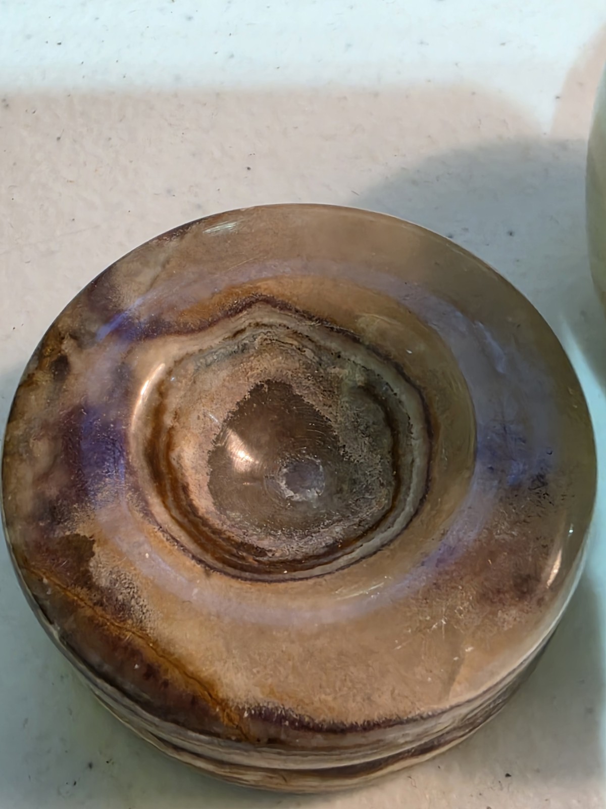Alabaster Marble Granite Polish Egg Subtle Tan Color Natural Agate And Stand 3.5