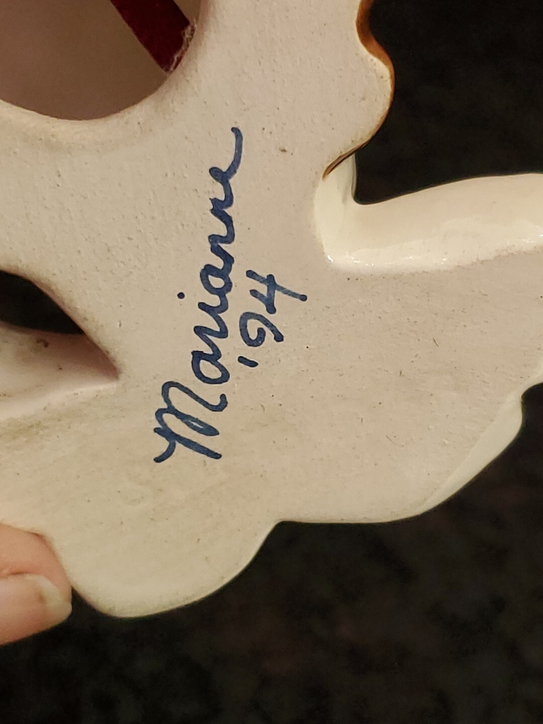 1987 Scioto Cherub Ceramic Hand-Painted Wall Decor Ornament JL