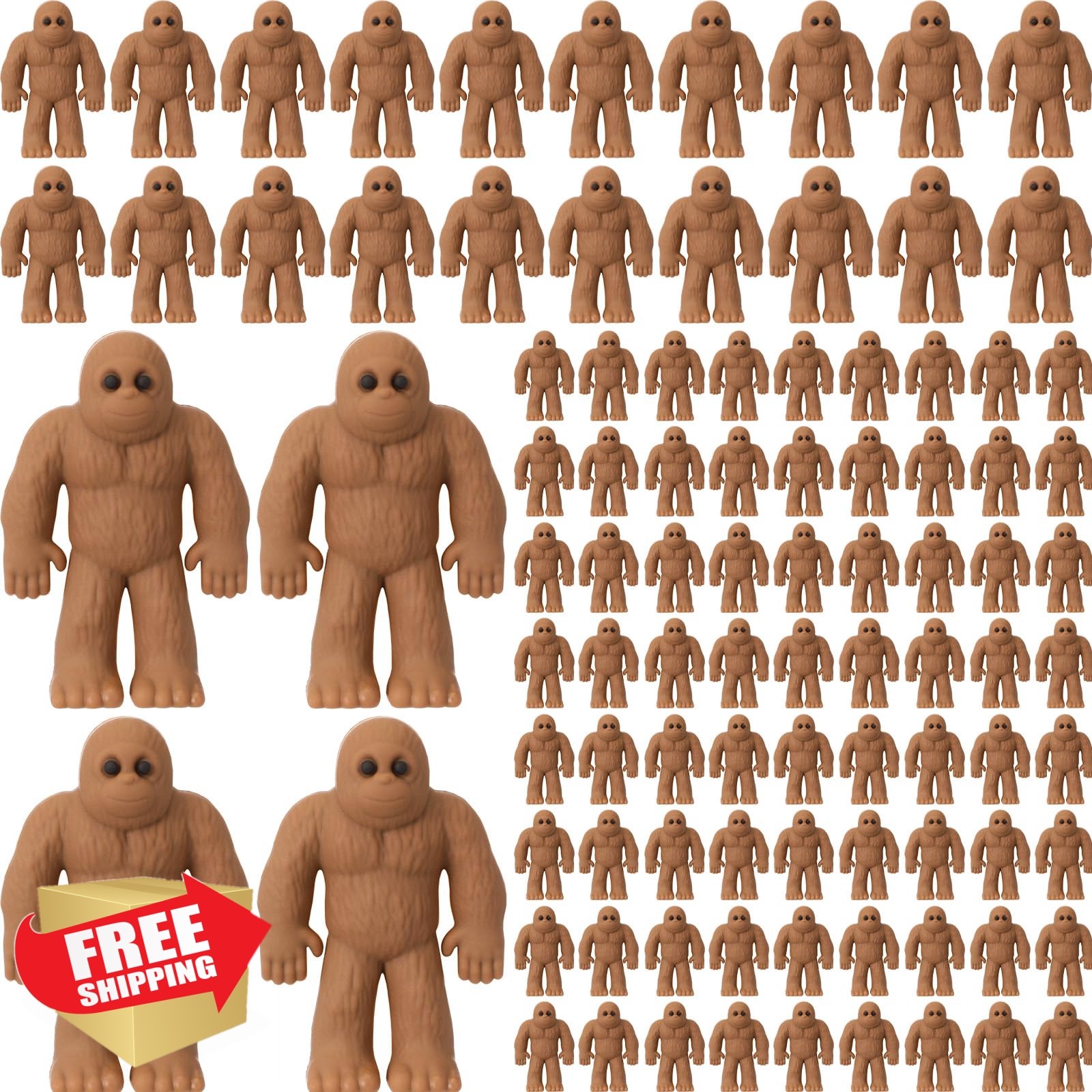 Chunful 100 Brown Bigfoot Figurines