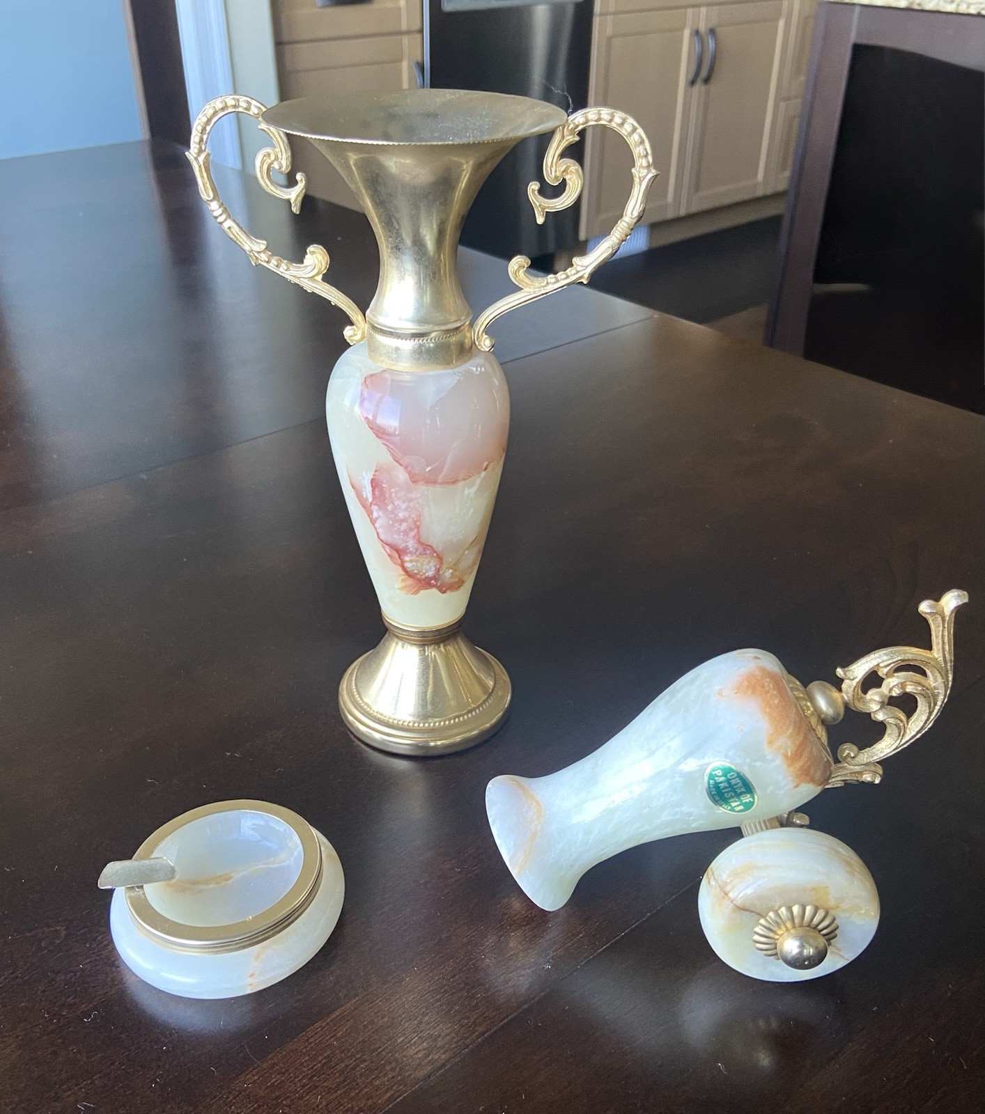 Vintage Brass & Onyx Decor Lot 15 MCM Modern Hollywood Regency Boho