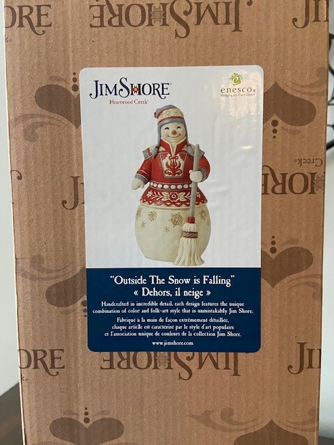 Jim Shore Snowman Outside the Snow is Falling 8.25″ T #6012891 (FREE SHIPPING)