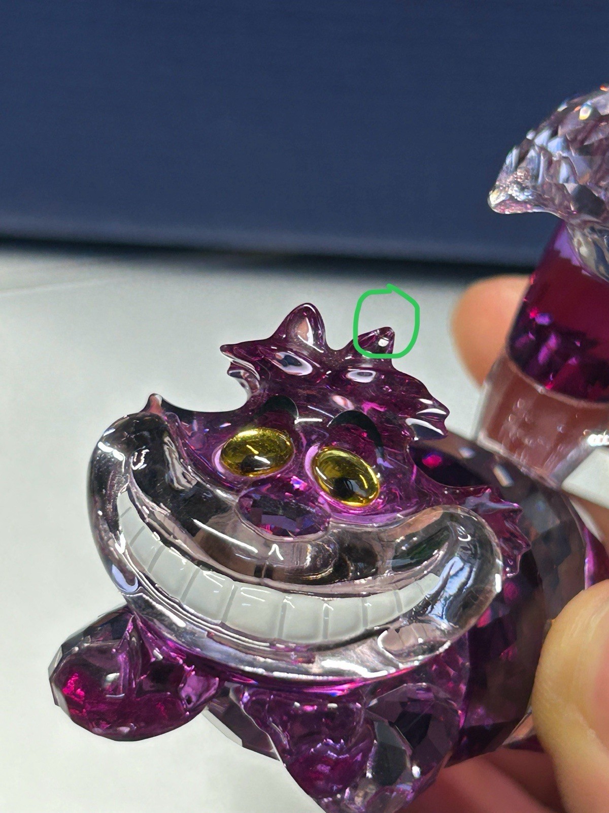 Swarovski 2016 Cheshire Cat Disney Rare 5135885 Alice In Wonderland Figurine Box