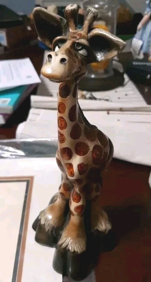 Vtg 1981 John Raya Beasties of the Kingdom Geraldine The Giraffe Figure 11.5″